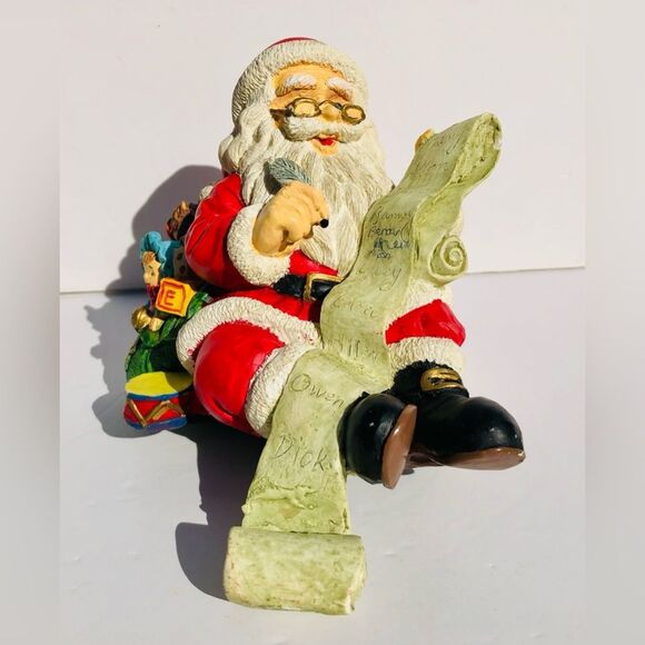 SANTA STOCKING HOLDER CHRISTMAS 5" TALL X5" X 3.5" DECOR HOLIDAY FIGURINE - Picture 5 of 12